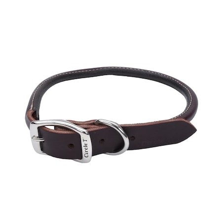 Coastal Pet Circle T Latigo Leather Dog Collar Round 1" 22" 3803-22